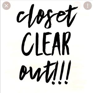 Closet clear out coming up. Mostly clothing.